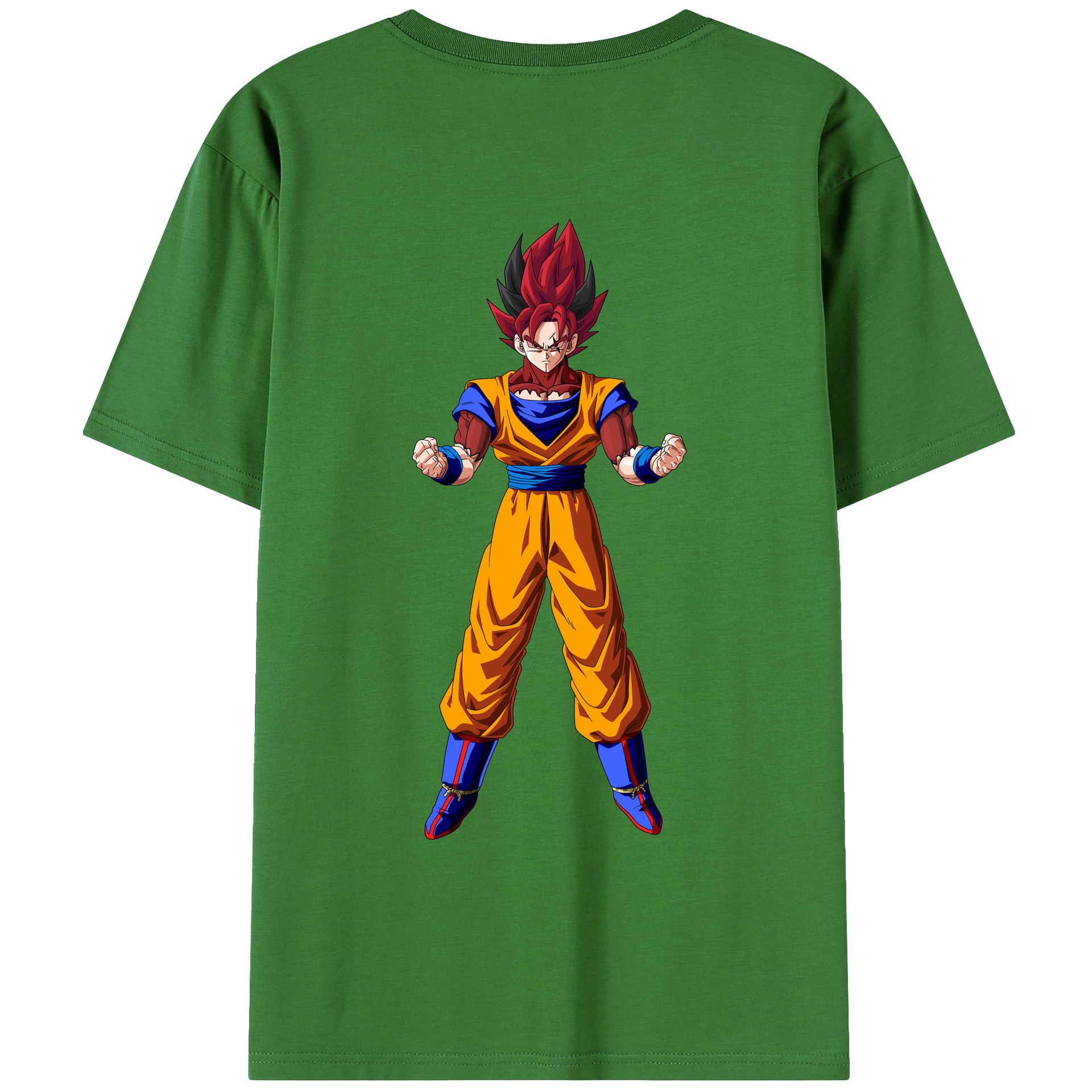 （画像用） ドラゴンボール 孫悟空（そん ごくう）Son Goku カカロット DRAGON BALL Kakarotto レディース半袖Tシャツ(バックプリント)